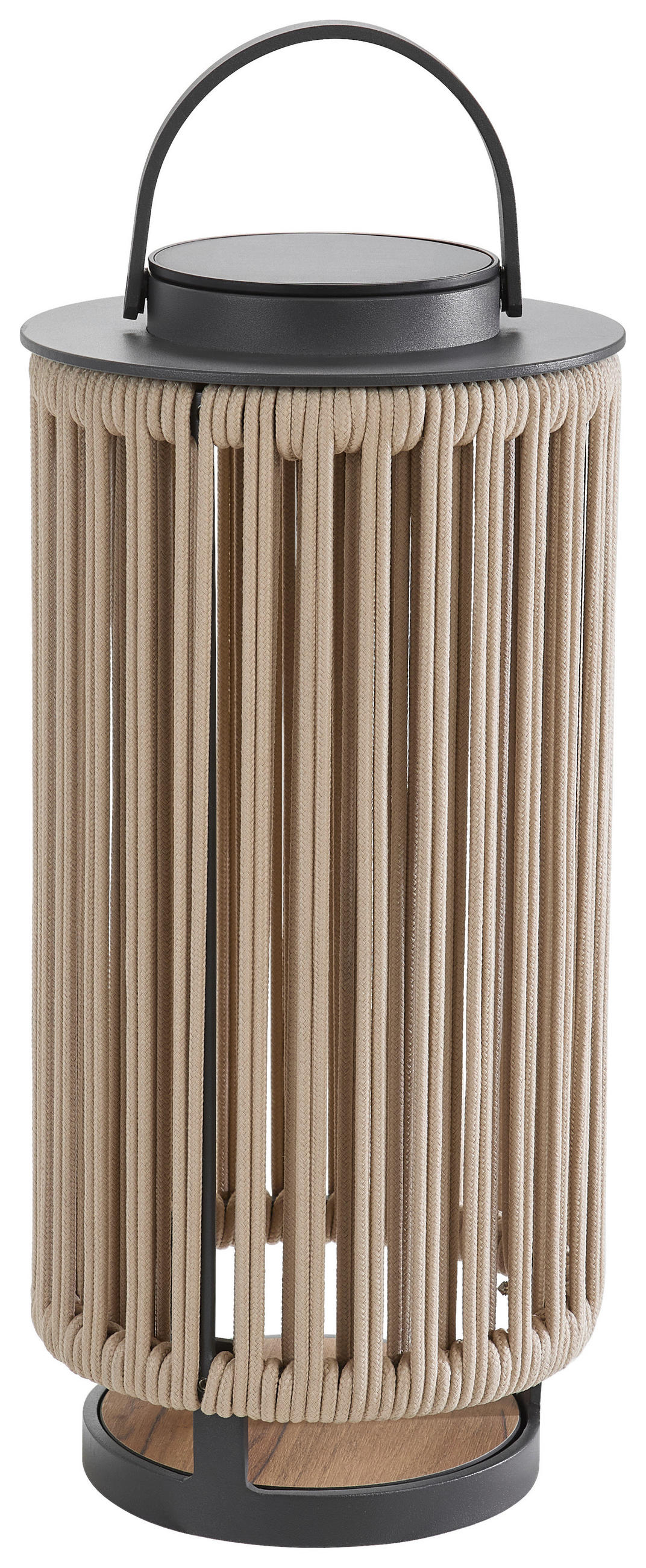 SVJETILJKA SOLARNA  - tamno siva/prirodne boje, Design, metal/tekstil (21,5/45/21,5cm) - Ambia Garden