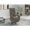 RELAXSESSEL Flachgewebe Kopfteilverstellung, Rücken echt    - Schlammfarben/Schwarz, MODERN, Textil/Metall (74/112/82cm) - Sit & More