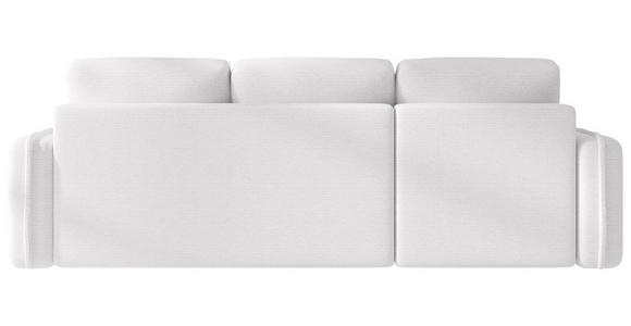 ECKSOFA Weiß Flachgewebe Zierkissen, Rückenkissen, Bettkasten, Schlaffunktion, Rücken echt, Liegefläche im Originalstoff  - Schwarz/Weiß, MODERN, Kunststoff/Textil (142/240cm) - Carryhome