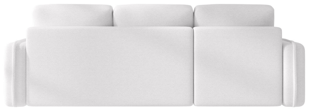ECKSOFA  in Flachgewebe Weiß  - Schwarz/Weiß, MODERN, Kunststoff/Textil (142/240cm) - Carryhome