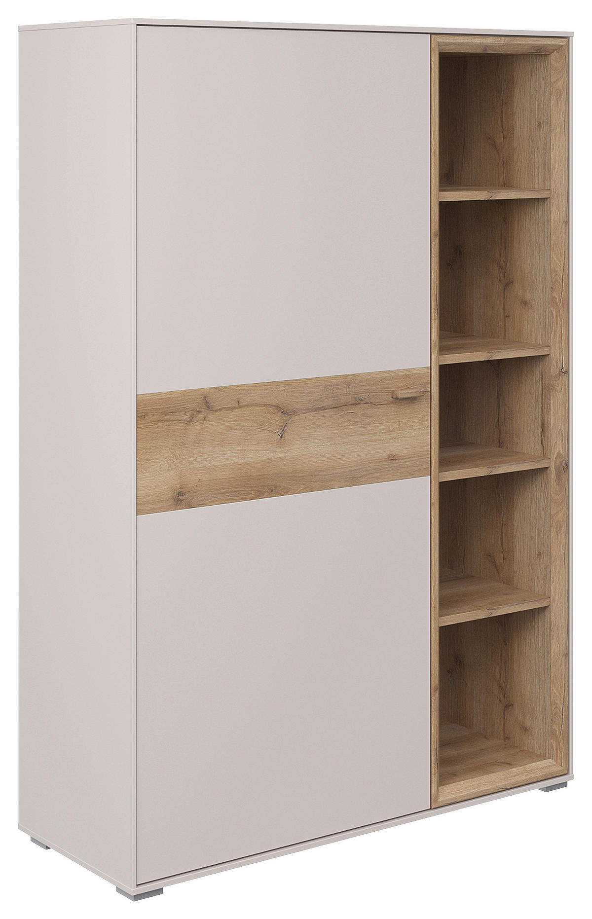 HIGHBOARD , 95,5/140,2/38 cm,  - Sandfarben/Eichefarben, MODERN, Holz/Holzwerkstoff (95,5/140,2/38cm) - Hom`in