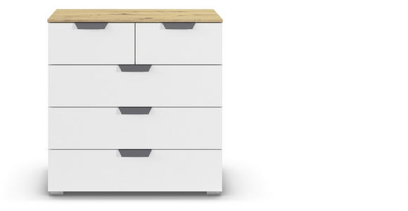 KOMMODE  in 80/81/42 cm  - Dunkelgrau/Weiß, Design, Holzwerkstoff/Metall (80/81/42cm) - Carryhome