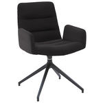 ARMLEHNSTUHL  in Cord  - Schwarz/Mokka, Design, Textil/Metall (61/88/66cm) - Dieter Knoll