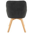 ARMLEHNSTUHL  in Mikrofaser  - Eichefarben/Grau, Design, Holz/Textil (57/91/64cm) - Xora