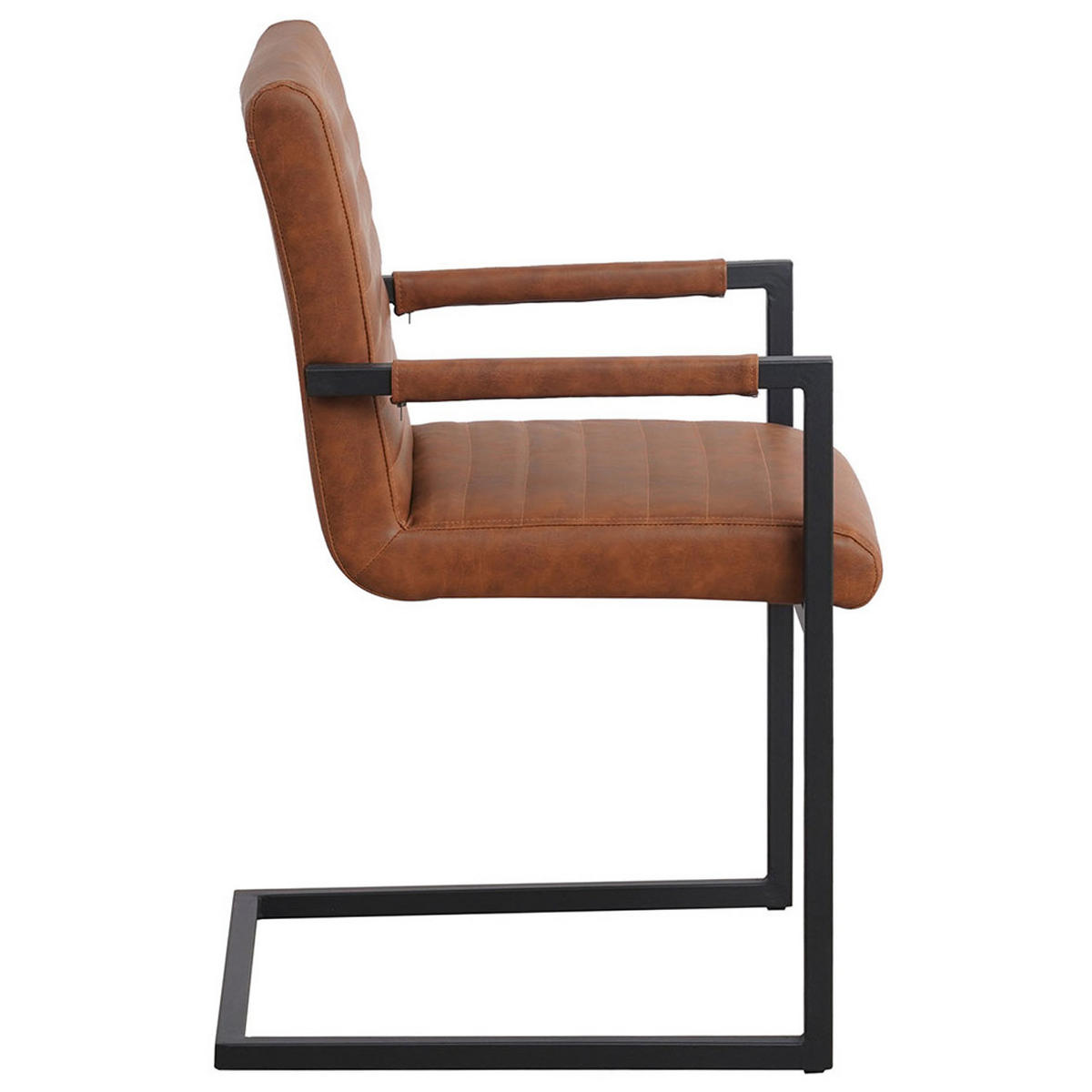 SADA STOLIČIEK S PODRÚČKAMI 2 kus - hnedá/čierna, Lifestyle, kov/textil (54/86/57cm) - MID.YOU