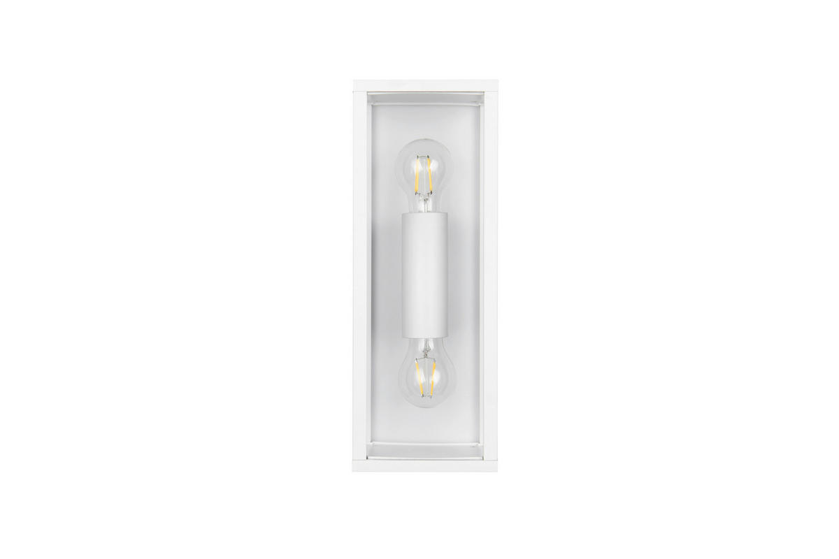 AUSSENWANDLEUCHTE Garonne 38/14/13,5 cm  - Klar/Weiß, Design, Glas/Metall (38/14/13,5cm) - Trio Leuchten