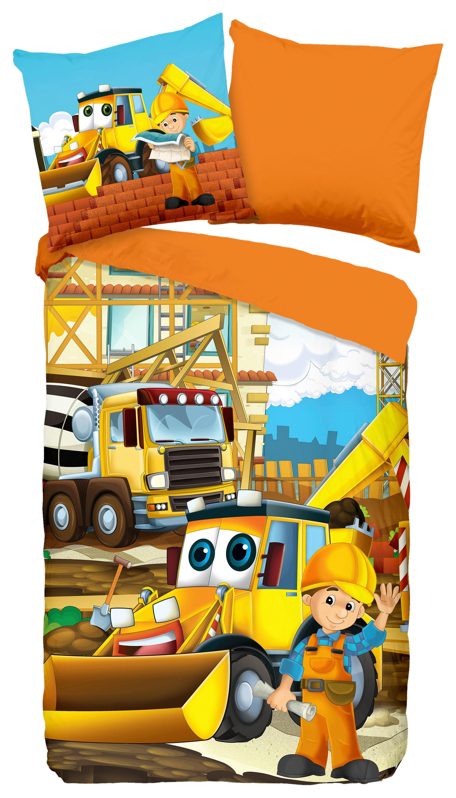 JUGENDBETTWÄSCHE Building Renforcé 135/200 cm  - Multicolor, Design, Textil (135/200cm)