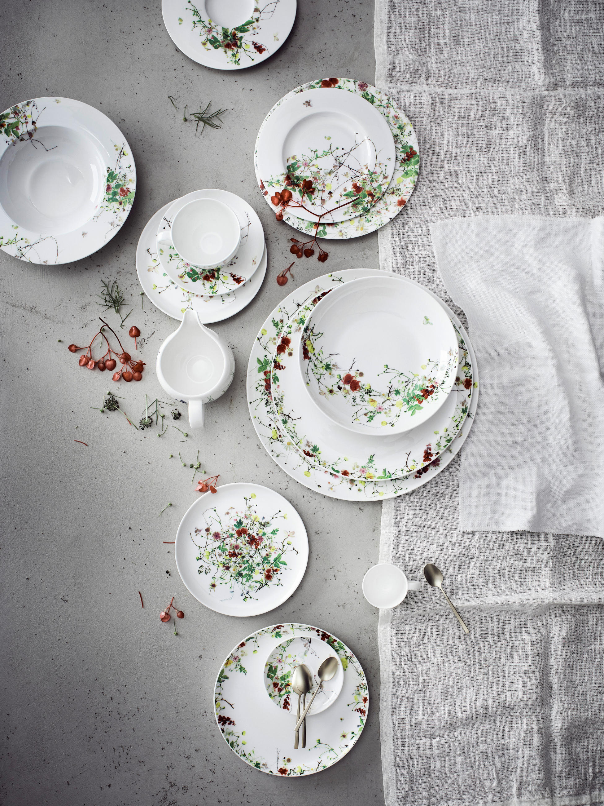 TAFELSERVICE Brillance Fleurs Sauvages 4-teilig  - Multicolor, Basics, Keramik - Rosenthal
