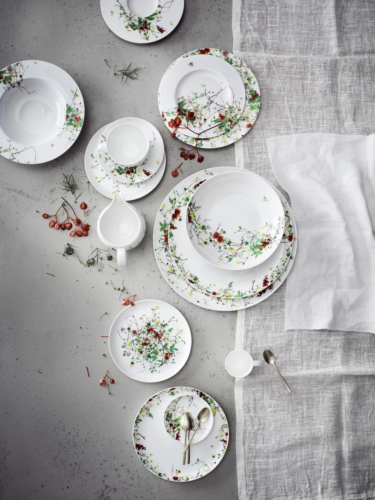 TAFELSERVICE Brillance Fleurs Sauvages 4-teilig  - Multicolor, Basics, Keramik - Rosenthal