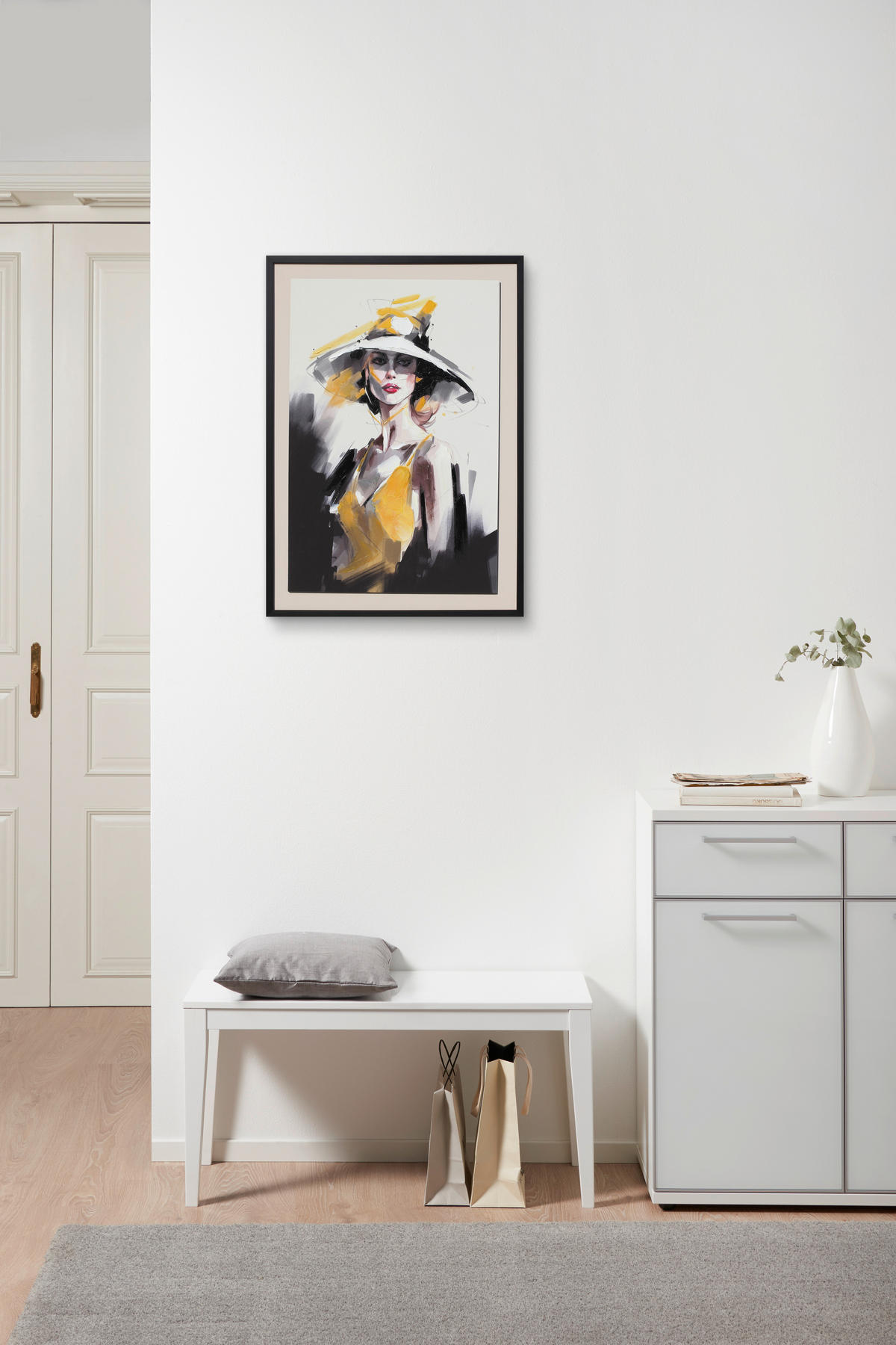 ŠTAMPA NA PLATNU   - višebojna/crna, Trendi, tekstil/pločasti materijal (50/70cm) - Monee