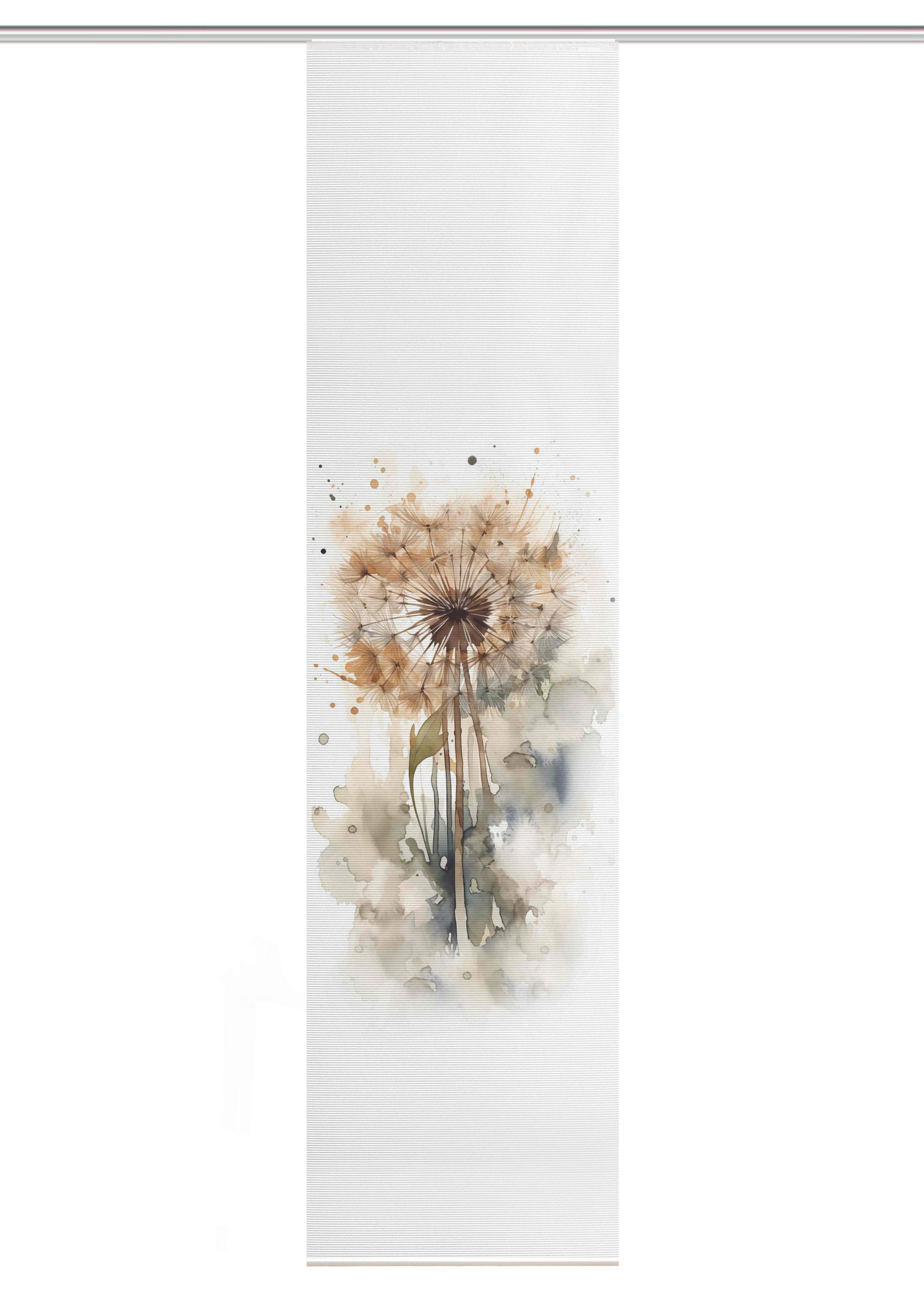XXXLutz Flächenvorhang Amarande Natur, Weiß, Hellgrau 60x245 cm