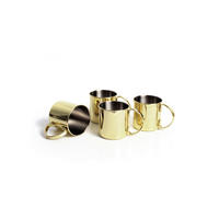 MUGGSET 4 delar  - guldfärgad, Basics, metall (13.7/8.9/9cm) - Echtwerk