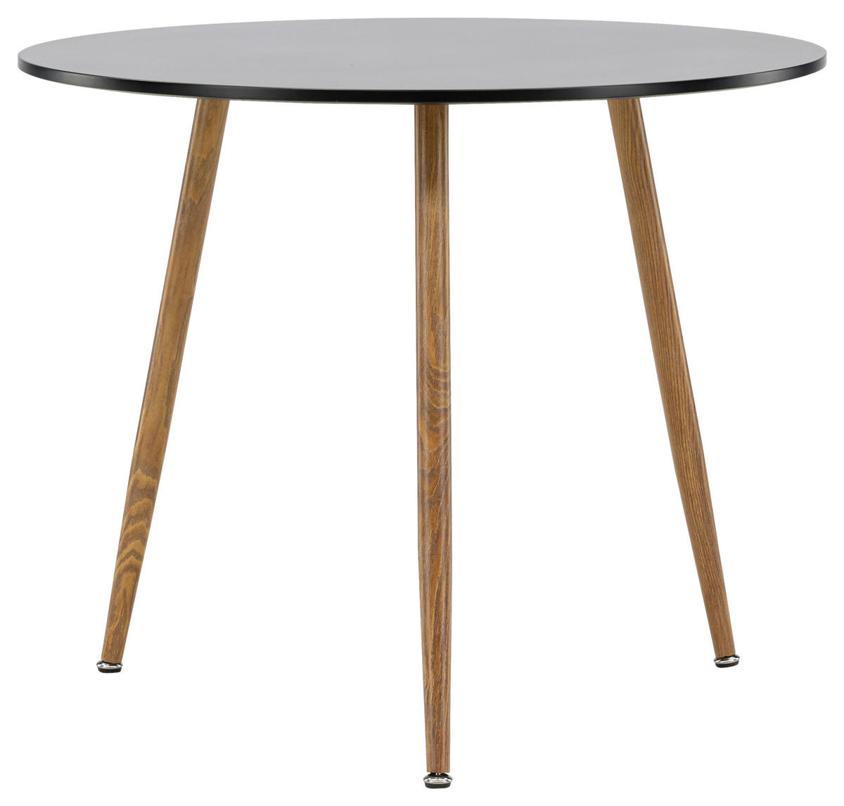 ESSTISCH in Metall, Holzwerkstoff 90/90/75 cm  - Hellbraun/Schwarz, Design, Holzwerkstoff/Metall (90/90/75cm) - Livetastic