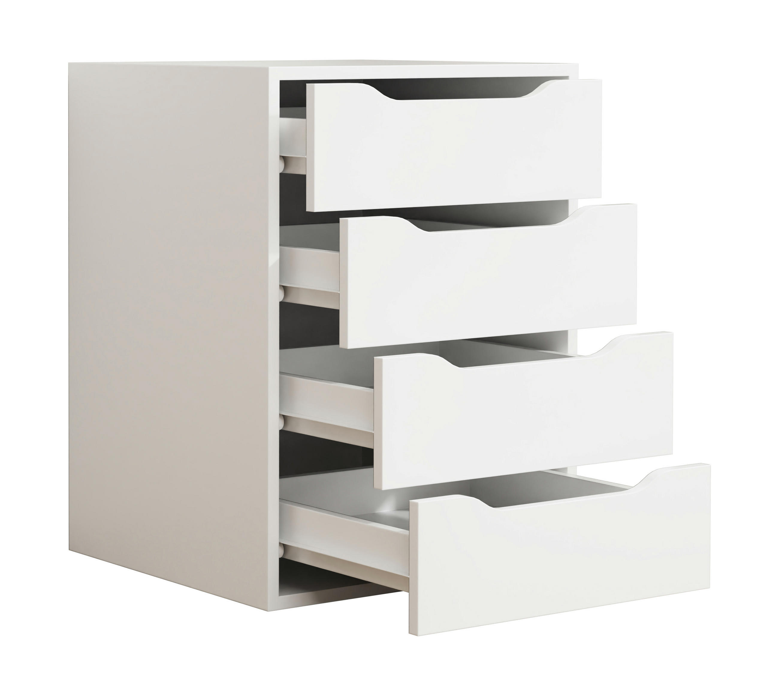 SÄNGBORD i vit  - vit, Modern, trämaterial (46/61/42cm) - MID.YOU