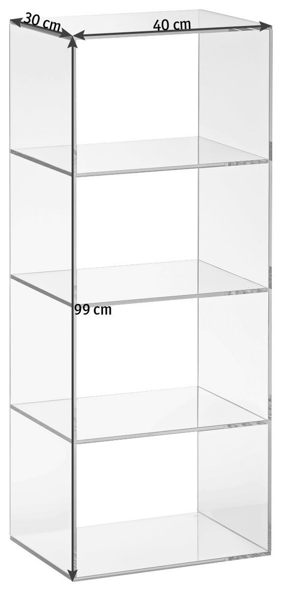 REGAL  40/99/30 cm Transparent  - Transparent, Design, Glas (40/99/30cm) - Xora