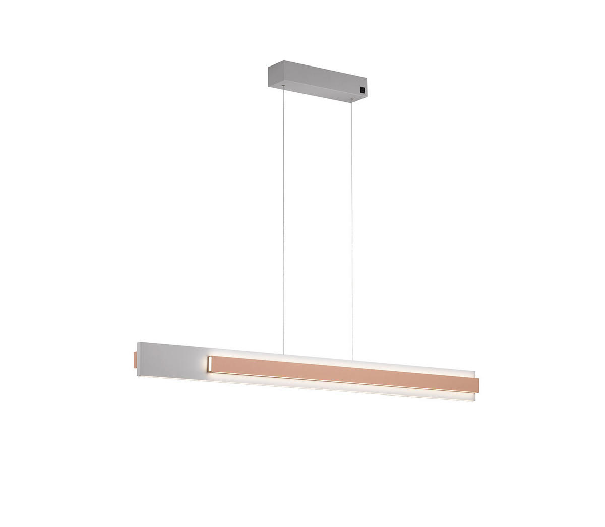 LED-PENDELLEUCHTE Rivera 190,5/174/6 cm   - Aprikose/Grau, Design, Metall (190,5/174/6cm) - Musterring