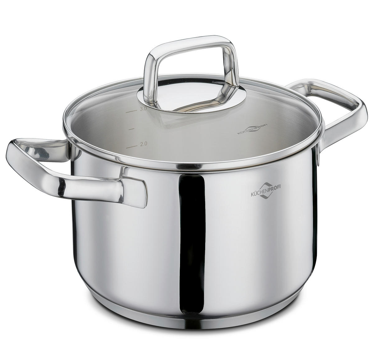 KOCHTOPFSET PISA  - Silberfarben, Basics, Glas/Metall - KÜCHENPROFI