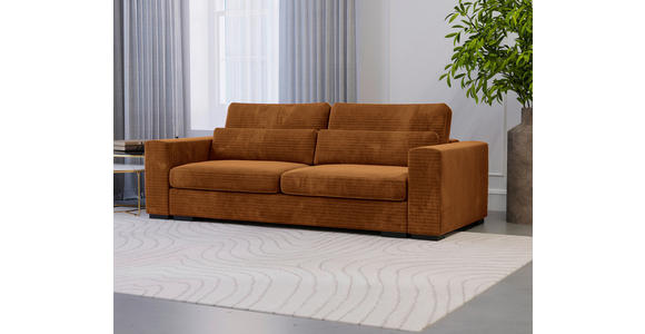 SCHLAFSOFA in Flachgewebe Rostfarben  - Rostfarben/Schwarz, KONVENTIONELL, Kunststoff/Textil (236/78/114cm) - Carryhome