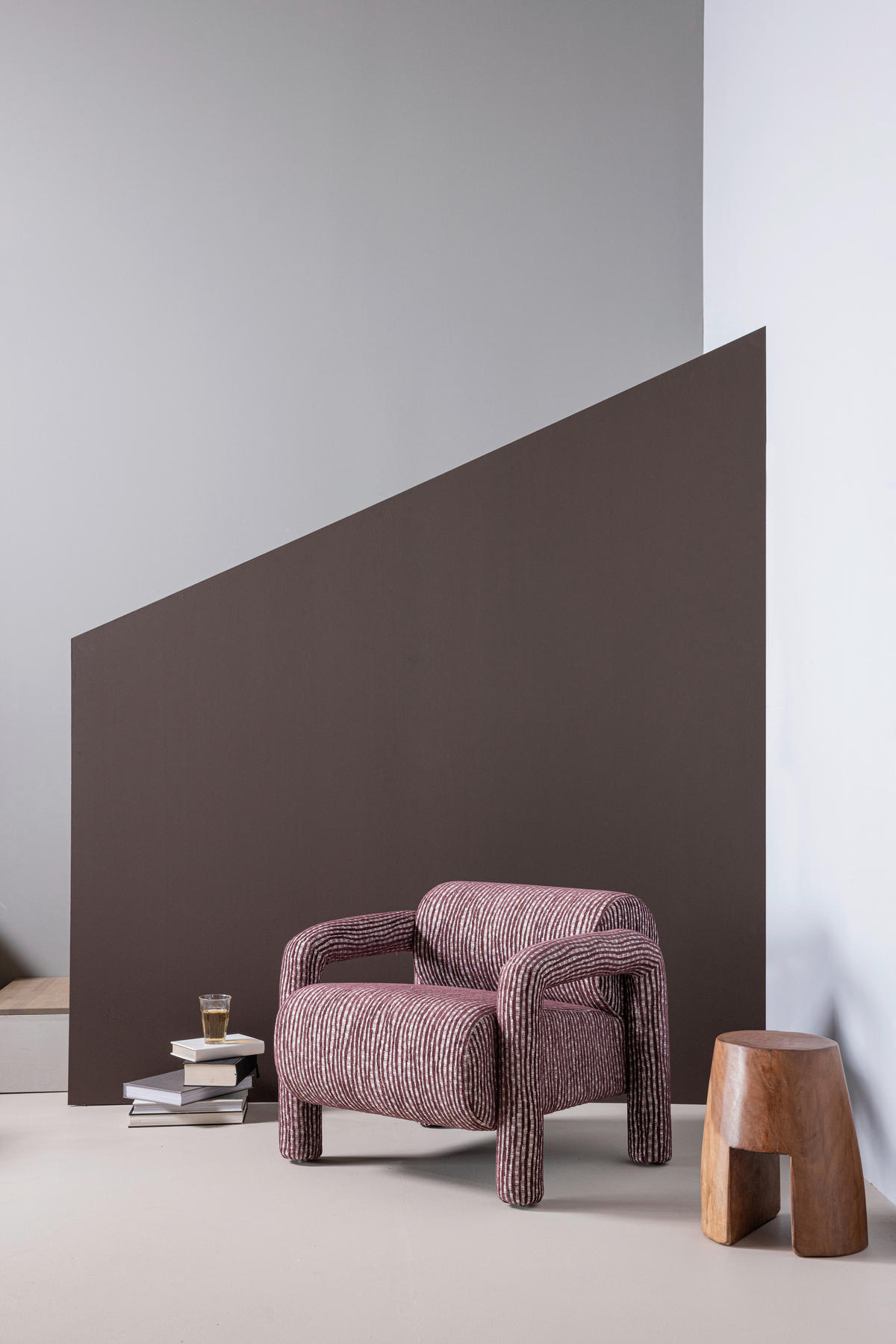 SESSEL in Webstoff Bordeaux  - Bordeaux, MODERN, Textil (76/65/82cm) - Livetastic