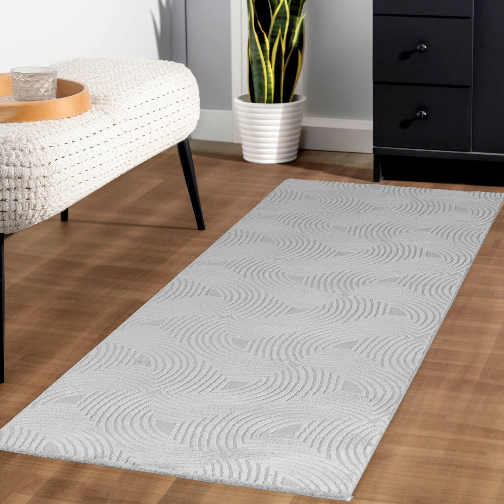 LÄUFER 80/250 cm Sahara  - Silberfarben, Design, Textil (80/250cm) - Novel