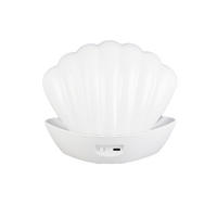 LED-TISCHLEUCHTE Shelly 17,5/14,5 cm  - Transparent/Weiß, Design, Kunststoff (17,5/14,5cm)