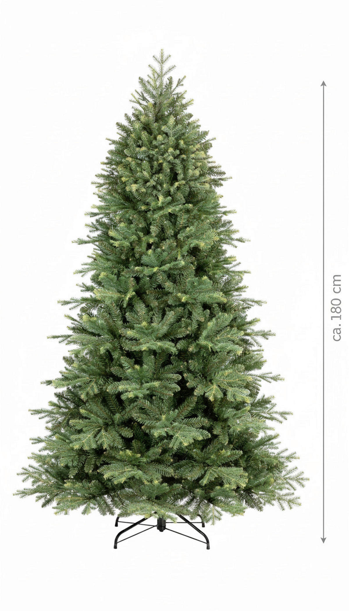 WEIHNACHTSBAUM 180 cm  - Dunkelgrün, Basics, Kunststoff/Metall (109/180cm)