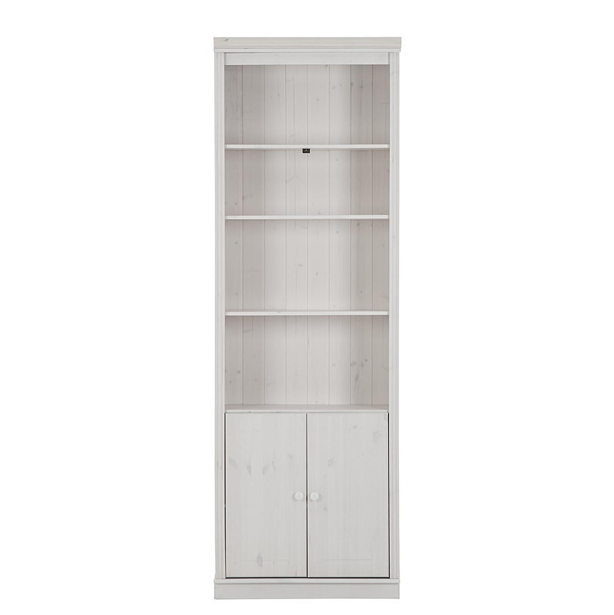 BÜCHERWAND Kiefer massiv Weiß  - Weiß, Design, Holz (74/223/37cm) - Livetastic