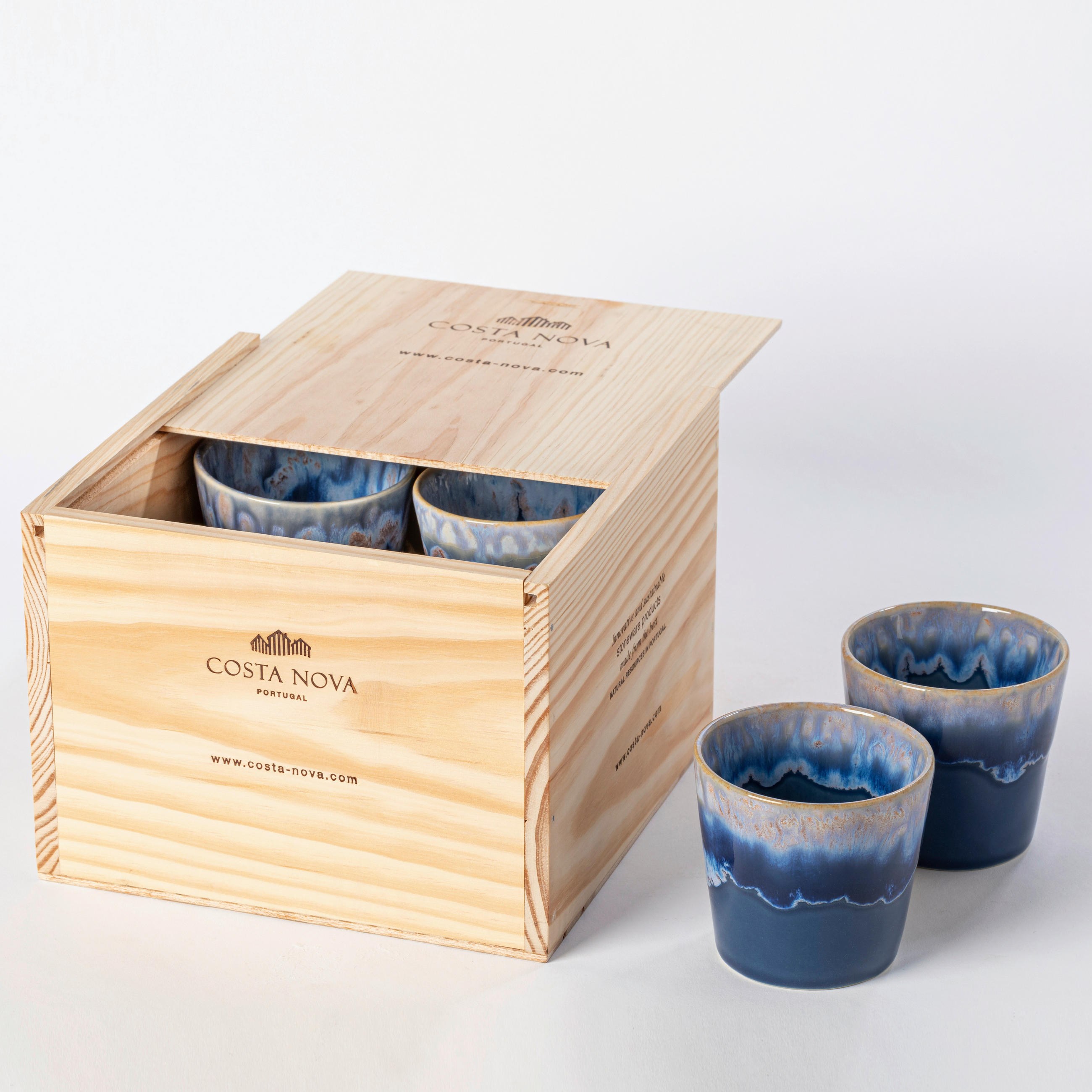 TASSENSET GRESPRESSO 8-teilig  - Blau, Basics, Keramik - Costa Nova