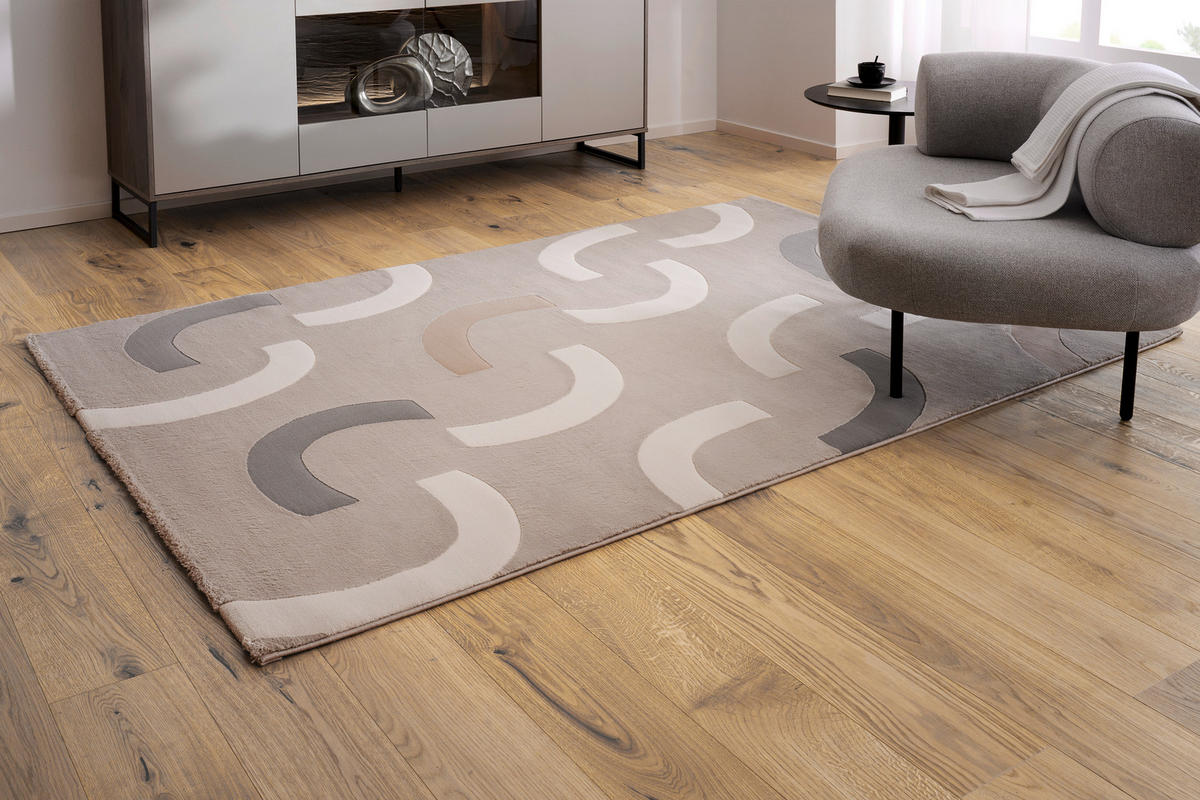 WEBTEPPICH 80/150 cm Tiles Sandfarben  - Sandfarben, Design, Textil (80/150cm) - Novel