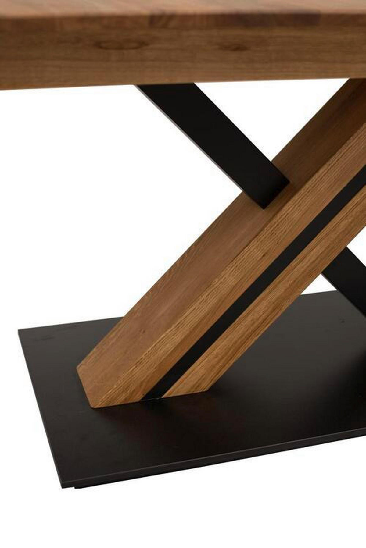ESSTISCH in Holz 160-210/90/76 cm  - Eichefarben/Schwarz, Konventionell, Holz (160-210/90/76cm) - Celina Home