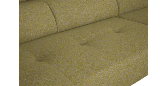 ECKSOFA in Struktur Gelb  280/205 cm  - Gelb/Schwarz, Design, Textil/Metall (280/205cm) - Xora