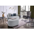 2-SITZER-SOFA in Chenille Grau - Blau/Schwarz, MODERN, Kunststoff/Textil (177/86/105cm) - Hom`in