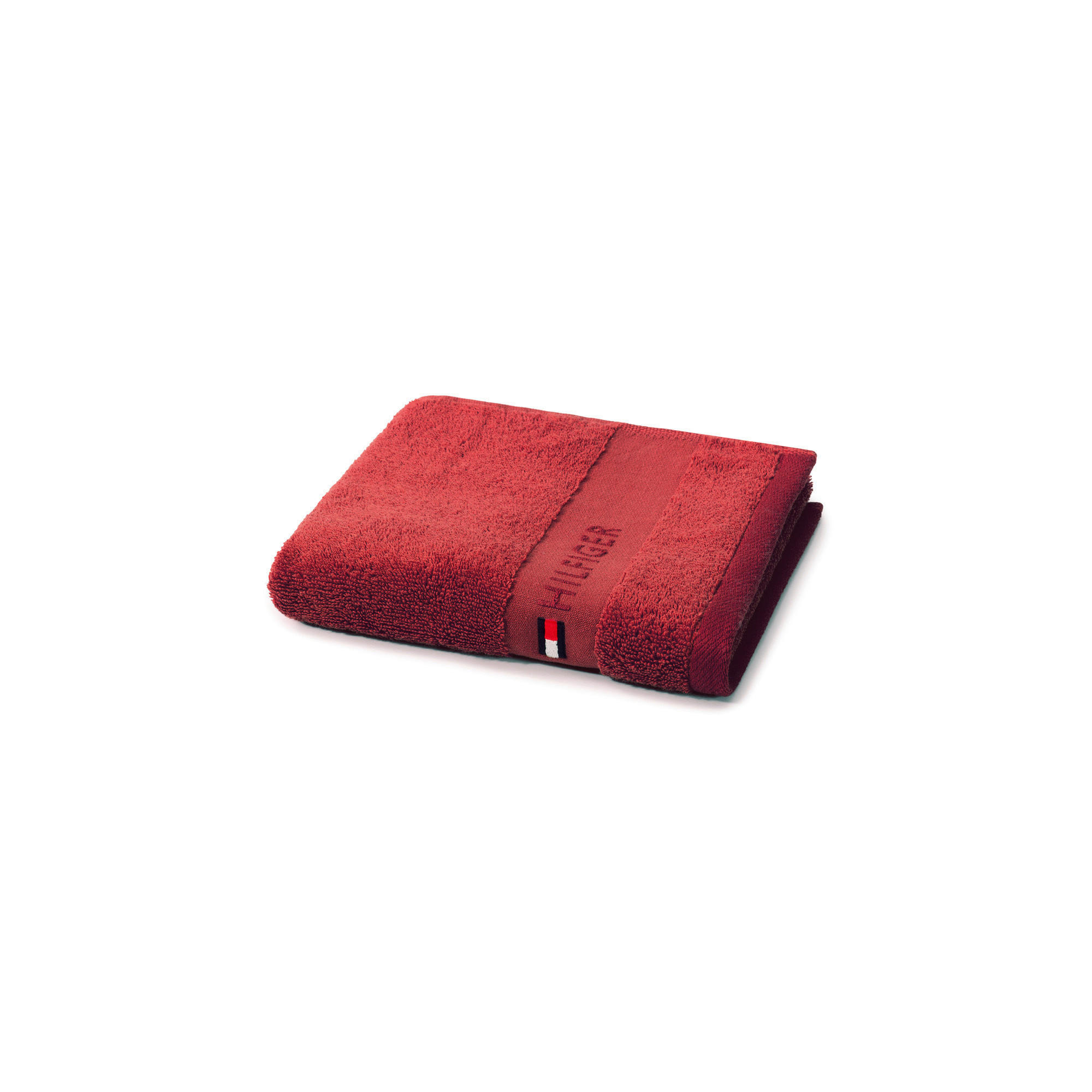 Tommy Hilfiger Gästetuch Plain Weinrot 40x60 cm