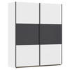 SCHWEBETÜRENSCHRANK in Grau, Weiss  - Weiss/Grau, Modern, Holzwerkstoff/Metall (175/210/59cm) - Rauch Möbel