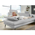 ECKSOFA in Echtleder Weiß  310/180 cm  - Schwarz/Weiß, Design, Leder/Metall (310/180cm) - Dieter Knoll