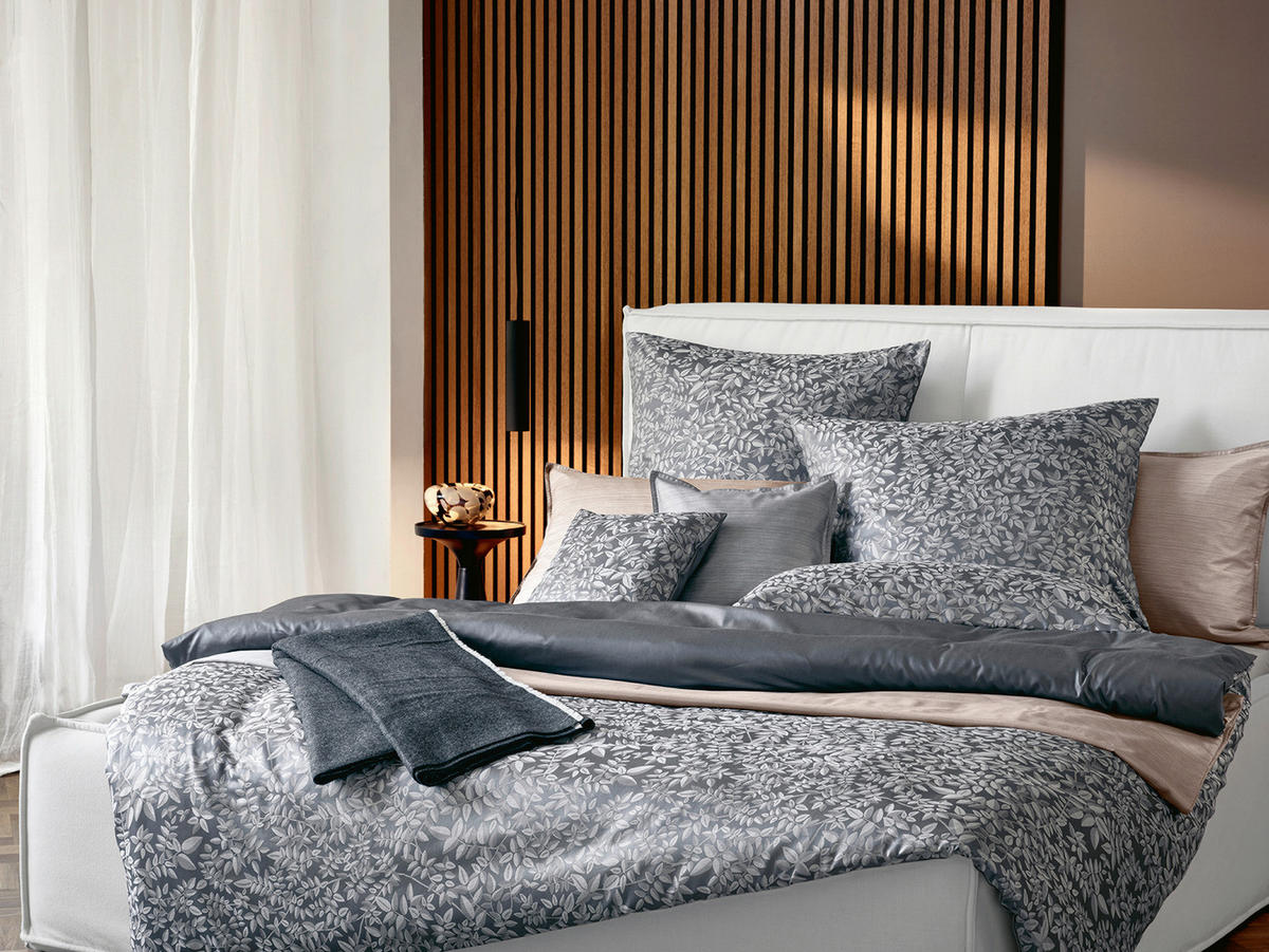 POSTELJINA 240/220 cm  SKAGEN  - bijela/siva, Basics, tekstil (240/220cm) - Curt Bauer