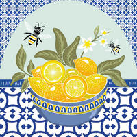 SERVIETTE  12,5/12,5 cm   - Multicolor, Basics, Papier (12,5/12,5cm) - PPD