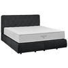 BOXSPRINGBETT 180/200 cm  in Anthrazit  - Anthrazit/Schwarz, Design, Kunststoff/Textil (180/200cm) - Johann Jakob