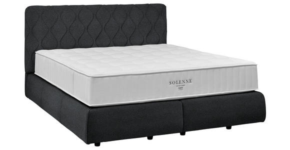 BOXSPRINGBETT 180/200 cm  in Anthrazit  - Anthrazit/Schwarz, Design, Kunststoff/Textil (180/200cm) - Johann Jakob