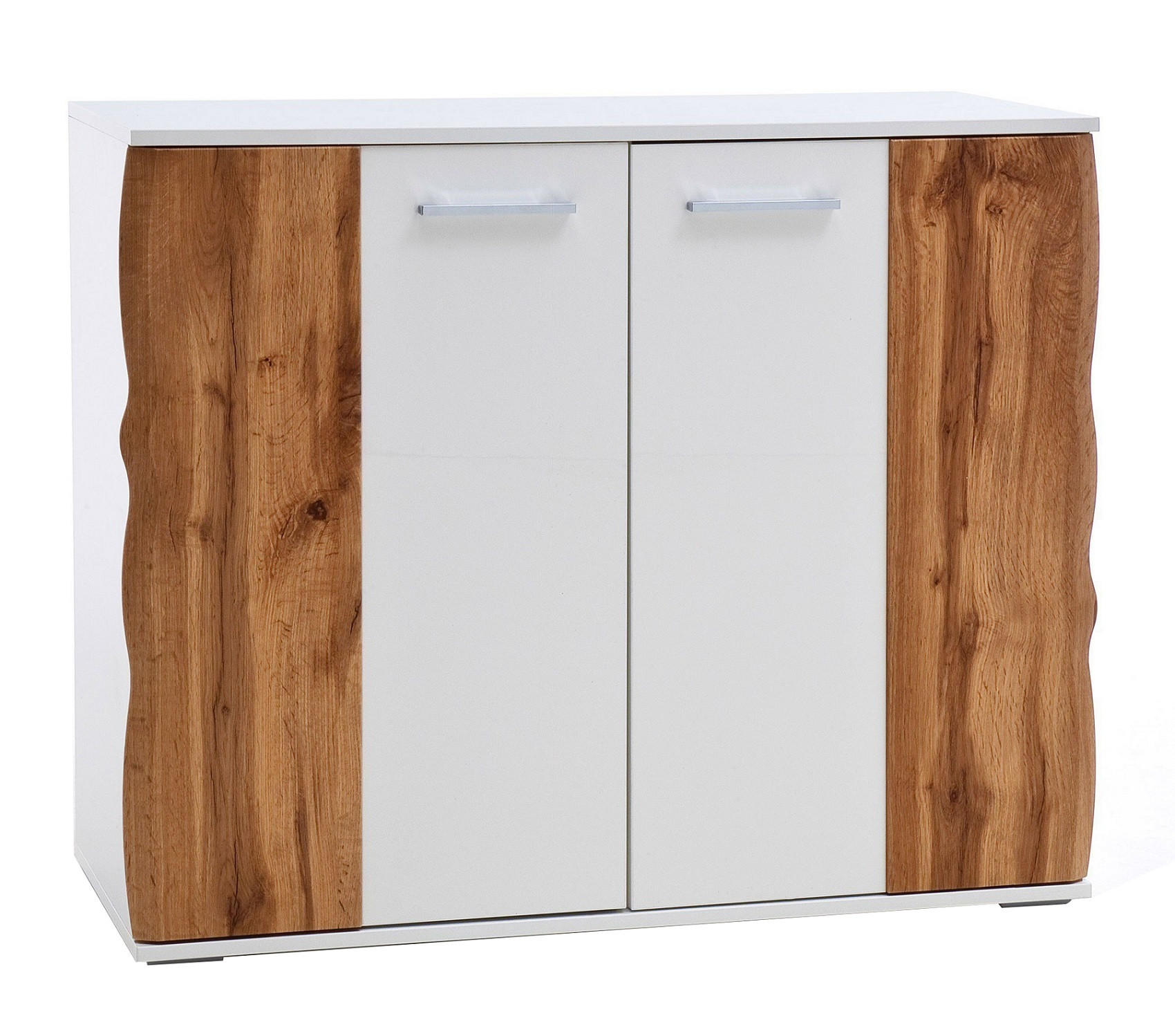 KOMMODE  in 103/86/44 cm  - Eichefarben/Weiß, Design, Holzwerkstoff/Metall (103/86/44cm)