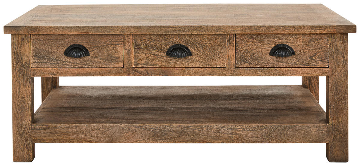 COUCHTISCH in Holz 115/70/45 cm  - Silberfarben/Braun, Trend, Holz/Metall (115/70/45cm) - Ambia Home