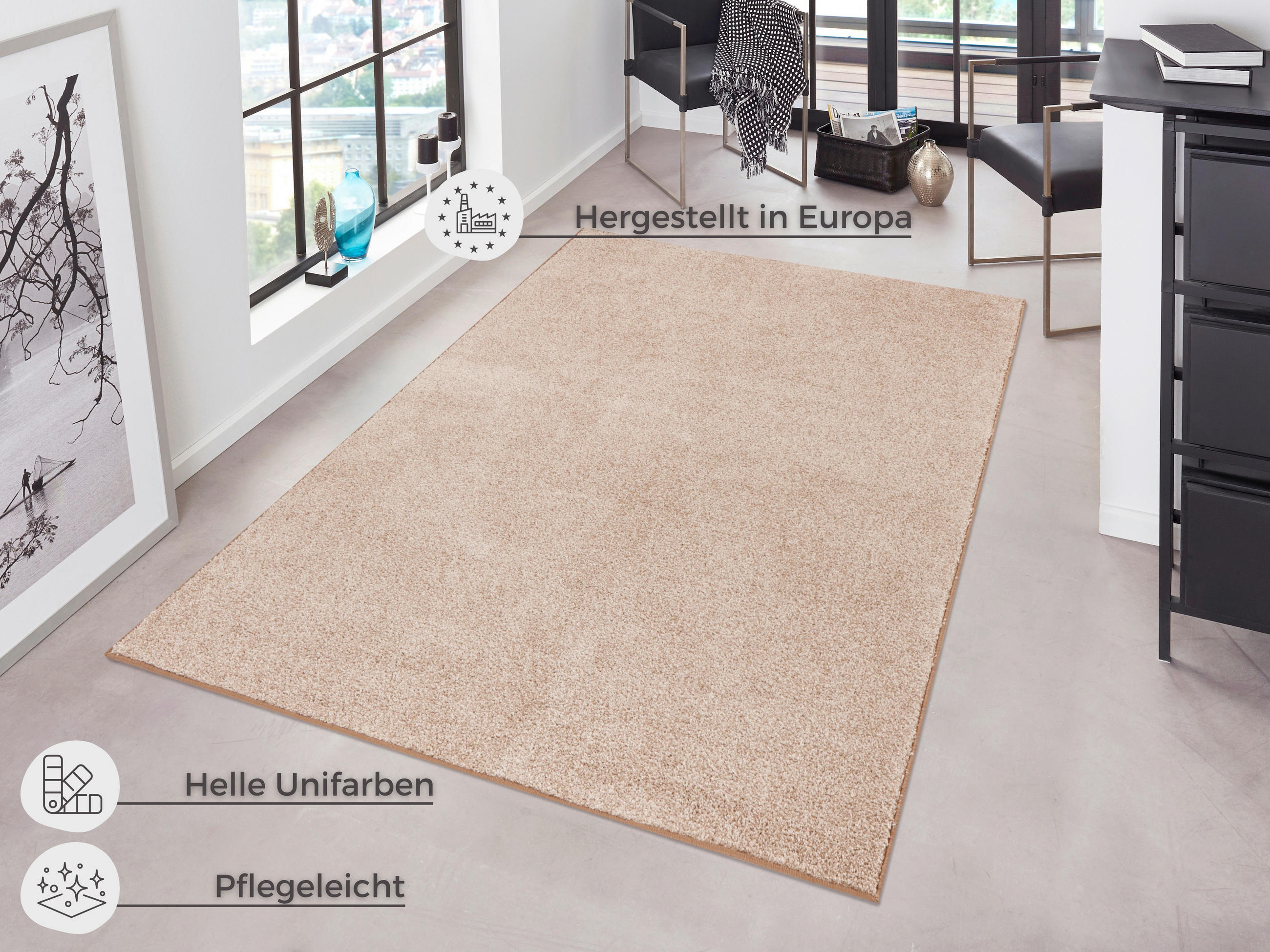 WEBTEPPICH 160/240/240 cm Pure Creme, Taupe  - Taupe/Creme, Basics, Kunststoff (160/240/240cm)
