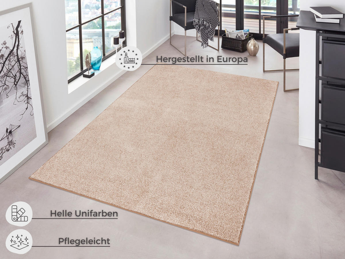 WEBTEPPICH 140/200/200 cm Pure Creme, Taupe  - Taupe/Creme, Basics, Kunststoff (140/200/200cm)