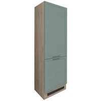 GERÄTEUMBAUSCHRANK 60/211/57 cm  in Eiche San Remo, Grün  - Chromfarben/Eiche San Remo, Design, Holzwerkstoff/Metall (60/211/57cm) - MID.YOU