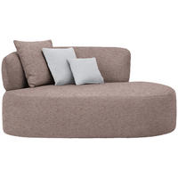 RÉCAMIERE in Chenille Hellgrau, Rotbraun  - Rotbraun/Hellgrau, MODERN, Kunststoff/Textil (166/86/105cm) - Hom`in