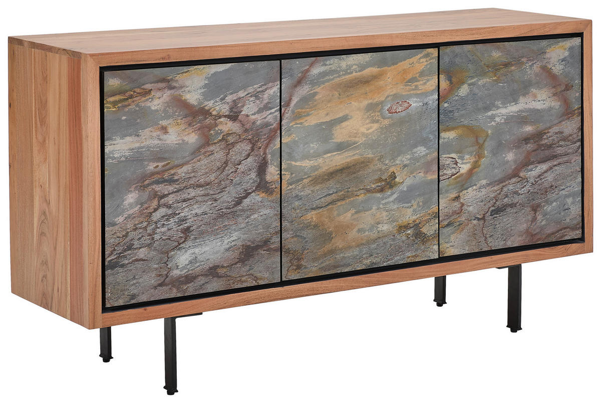 SIDEBOARD  in 140/76/40 cm  - Jadegrün/Schwarz, LIFESTYLE, Holz/Metall (140/76/40cm) - Livetastic