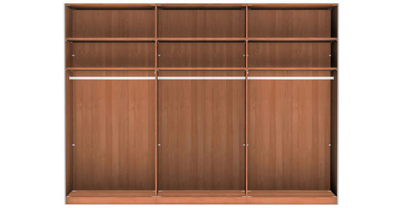 SCHWEBETÜRENSCHRANK 300/236/67 cm 3-türig Weiß, Eiche Bianco - Eiche Bianco/Weiß, Natur, Glas/Holz (300/236/67cm) - Linea Natura