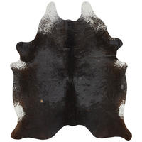 RINDERFELL 160/250 cm Schwarz Tierform  - Schwarz, Basics, Leder/Fell (160/250cm) - Linea Natura