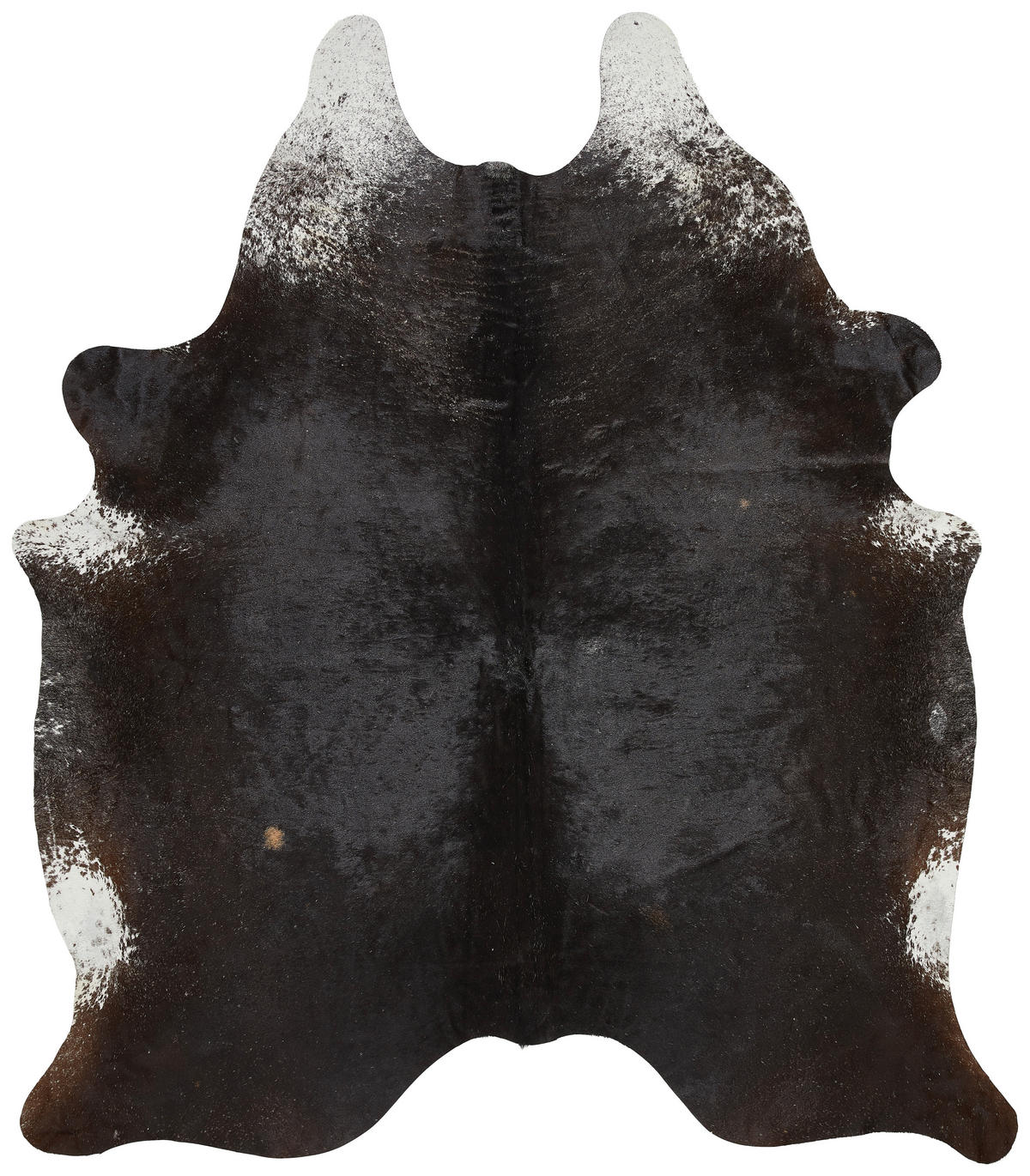 RINDERFELL 160/250 cm Schwarz Tierform  - Schwarz, Basics, Leder/Fell (160/250cm) - Linea Natura