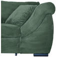 ECKSOFA Dunkelgrün Cord  - Dunkelgrün/Schwarz, KONVENTIONELL, Textil/Metall (168/258cm) - Carryhome